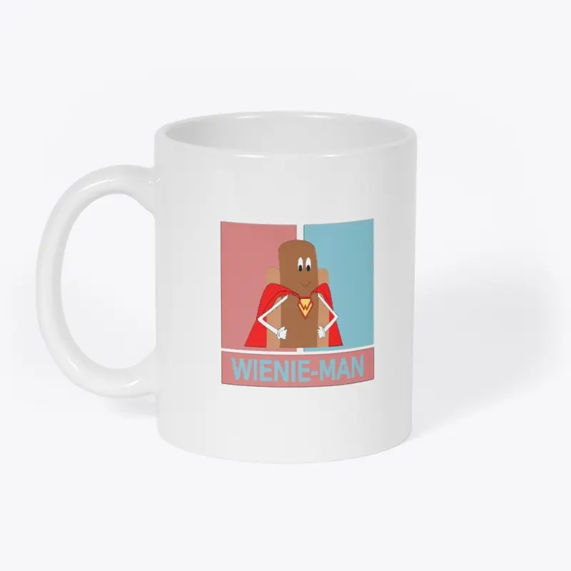 Wienie-Man Red and Blue Coffee Mug 