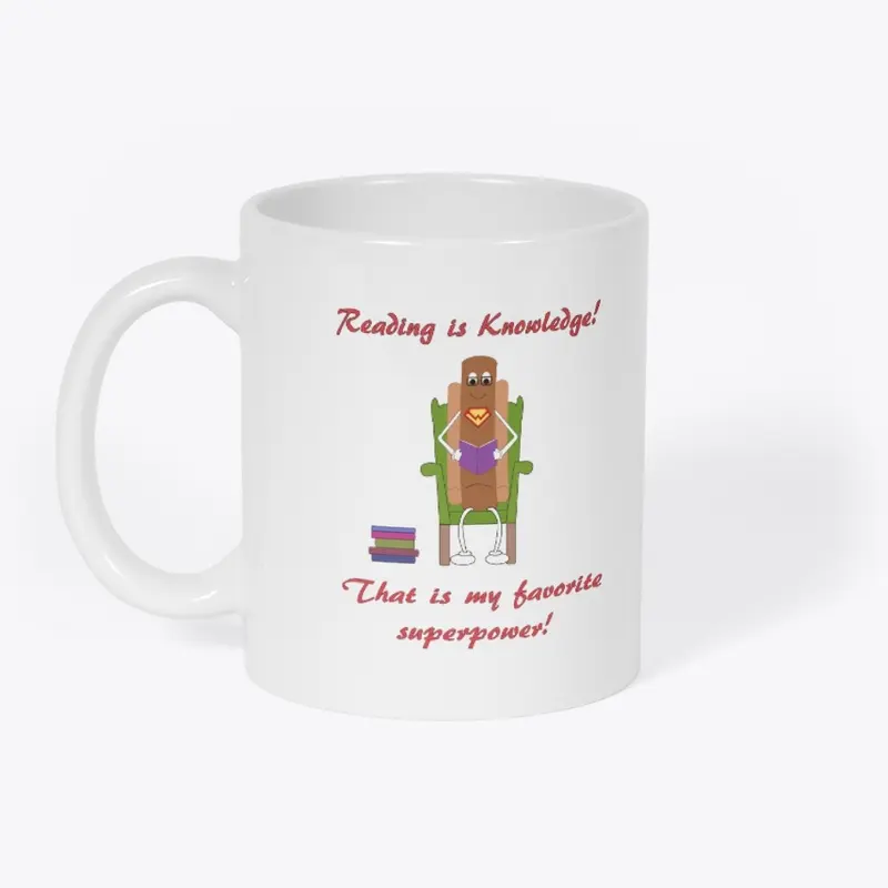 Wienie-Man Reading Coffee Mug 